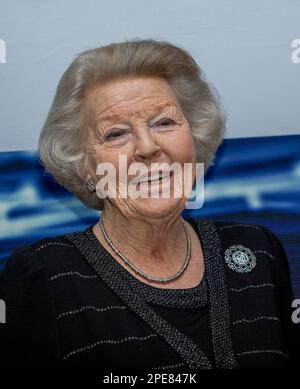 Papendrecht, Niederlande. 15. März 2023. Prinzessin Beatrix aus den Niederlanden im Auditorium Boskalis in Papendrecht am 15. März 2023 zur Präsentation des sechsten Prinzen Friso Ingenieursprijs für den Ingenieur des Jahres Kredit: Albert Nieboer/Netherlands OUT/Point de Vue OUT/dpa/Alamy Live News Stockfoto