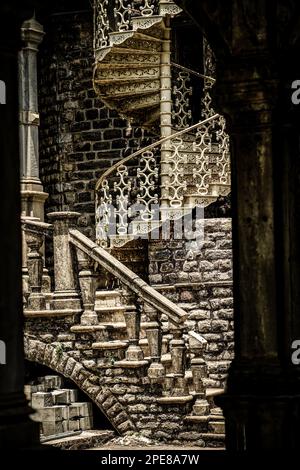 Die Wendeltreppe am Indischen Institut für Fortgeschrittene in Shimla Stockfoto