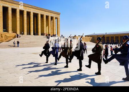 Ehrengarde in Anitkabir Stockfoto