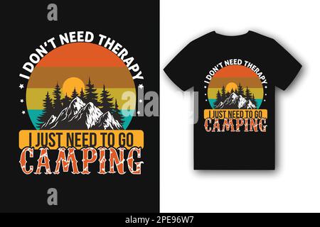 Camping-T-Shirt-Design Stock Vektor