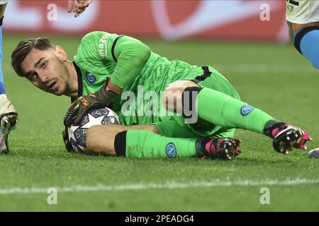 Neapel, Italien. 15. März 2023. Alex Meret von SSC Napoli während des UEFA Champions League-Spiels zwischen SSC Napoli gegen Eintracht Frankfurt im Diego Armando Maradona Stadium Credit: Live Media Publishing Group/Alamy Live News Stockfoto