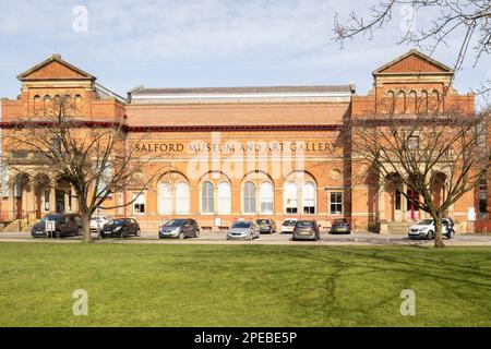 Salford, Manchester, großbritannien, 11. märz 2023 Salford Museum and Art Gallery, Peel Park Stockfoto