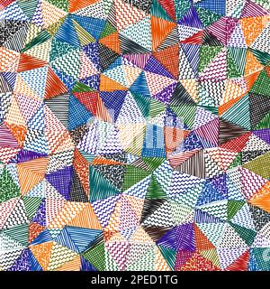 Niedriger Hintergrund für Polyskizzen. Erstaunliches quadratisches Muster. Stilvoller abstrakter Hintergrund. Vektordarstellung. Stock Vektor