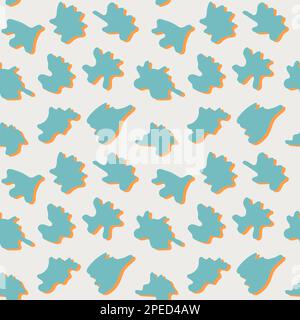 Abstraktes organisches nahtloses Muster. Trendige pastellfarbene quadratische Kulisse mit zufälligen Klumpen und Figuren. Stylischer Hintergrund, Aufdruck für Textil, Stoff Stock Vektor