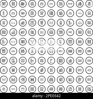 100 Eisenbahn-Ikonen gesetzt. Umriss Illustration von 100 Eisenbahn-Ikonen Vektor isoliert auf weißem Hintergrund gesetzt Stock Vektor
