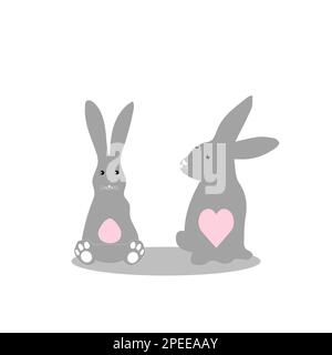 Kaninchen-Symbol, osterhäschen-Tiersymbol. Lineares Zeichen für mobiles Konzept und Webdesign. Illustration des Hasensymbol-Logos. vektorgrafiken Stock Vektor