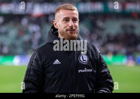 Rafal Augustyniak von Legia während des Spiels der polnischen PKO Ekstraklasa League zwischen Legia Warszawa und PGE FKS Stal Mielec im Marschall Jozef Pilsudski Legia Warsaw Municipal Stadium. Endstand: Legia Warszawa 2:0 PGE FKS Stal Mielec. Stockfoto