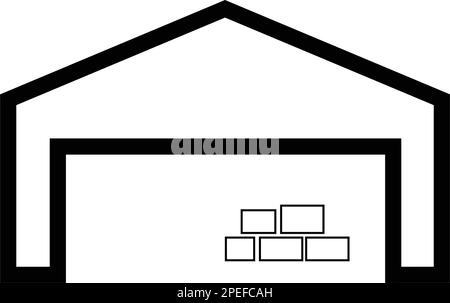 Lagerhaussymbol-Geschäftssinn, Logostiker, Versand Stock Vektor