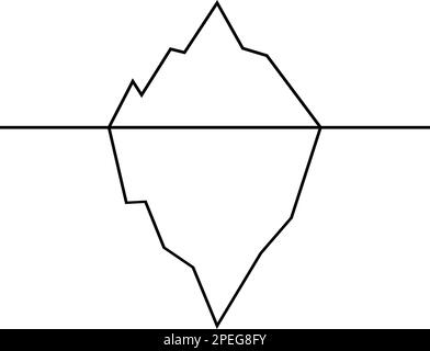 Einfaches Eisbergsymbol-Design Stock Vektor