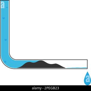 Logo für verstopfte Rohre Vektordesign Stock Vektor