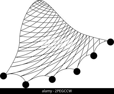 Symbol für Fischnetz-Vektorsymbol für Netz und Design Stock Vektor