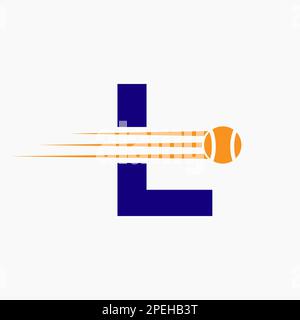 Anfangsbuchstabe L Tennis Logo. Tennis Sports Logo-Symbol Stock Vektor