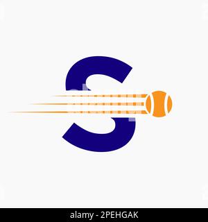 Anfangsbuchstabe S Tennis Logo. Tennis Sports Logo-Symbol Stock Vektor