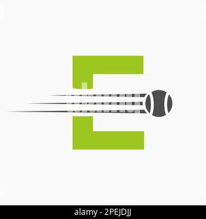 Anfangsbuchstabe E Tennis Logo. Tennis Sports Logo-Symbol Stock Vektor