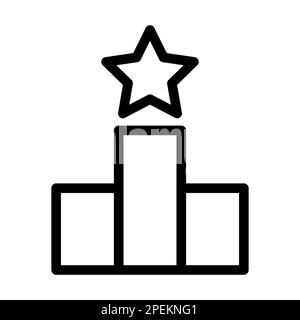 Podium Vector Thick Line-Symbol Für Den Persönlichen Und Gewerblichen Gebrauch. Stockfoto