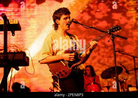 Mailand, Italien. 15. März 2023. Joey Walker von King Gizzard & The Lizard Wizard Rock Band tritt in einem Konzert im Alcatraz in Mailand auf. (Foto: Mairo Cinquetti/SOPA Images/Sipa USA) Guthaben: SIPA USA/Alamy Live News Stockfoto