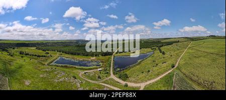 Blick auf die Drohne in der Oribi-Schlucht in der Nähe von Port Shepstone auf Südafrika Stockfoto