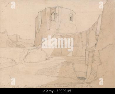 Blick auf den Donjon von Chateau Gaillard, in der Nähe von Andelys, Normandie, ca. 1822 von John Sell Cotman Stockfoto