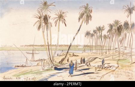 Sowadi, 8:30 Uhr, 4. Januar 1867 (65) 1867 von Edward Lear Stockfoto