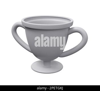 Symbol für Trophäenbecher 3D. Stockfoto