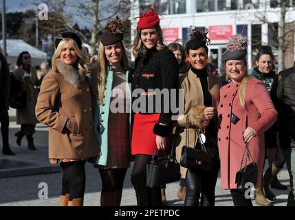 Rennen 2 das Sporting Life Arkle Trophy Pferderennen auf der Cheltenham Racecourse am 1. Tag des Cheltenham Festivals, eine Feier des National Hunt Racin Stockfoto