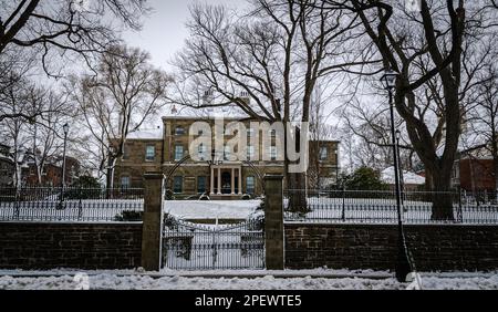 Das Regierungsgebäude von Neuschottland ist die offizielle Residenz des Vizegouverneurs von Neuschottland im Winterraum Stockfoto