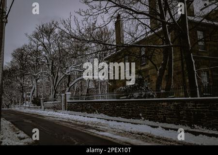 Das Regierungsgebäude von Neuschottland ist die offizielle Residenz des Vizegouverneurs von Neuschottland im Winterraum Stockfoto