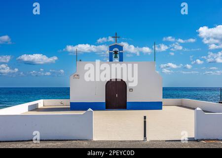 Kapelle Ermita de la Virgen del Pino in Puerto Lajas, Fuerteventura, Kanarische Inseln Stockfoto