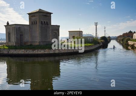 Molentargius Saline Regional Park in der Nähe von Cagliari, Sardinien, Italien Stockfoto