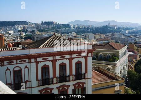 Panoramablick auf Cagliari von der alten Festung Bastione San Remy - Sardinien - Italien Stockfoto