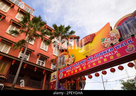 Malaysia, Melaka, Malacca, Jonker Walk, Straßenszene, Stockfoto