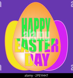 Süße Eier mit osteraufschrift zum Feiern Stock Vektor