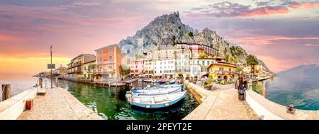 Limone Sul Garda, Gardasee, Italien Stockfoto