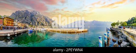Limone Sul Garda, Gardasee, Italien Stockfoto