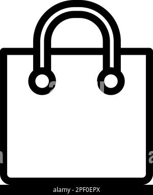 Einkaufstasche Vektor Dickes Liniensymbol Für Den Privaten Und Gewerblichen Gebrauch. Stock Vektor