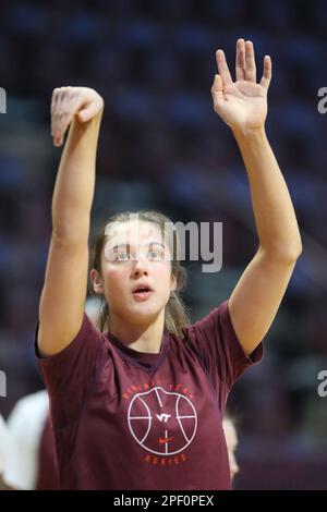 Virginia Tech's Elizabeth Kitley (33) Celebrates After A Second-round ...