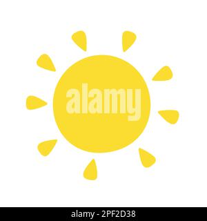 Von Hand gezeichnete Vektorsonne Stock Vektor