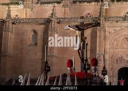 Heiliger Donnerstag-Prozession, Christus der erlösenden Agonie in Salamanca, Spanien. Stockfoto