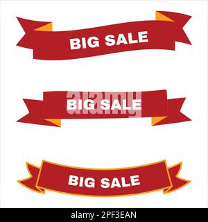Kollektion mit Bannerdesign für große Verkaufszahlen. Großes Verkaufsbanner. Verkaufsbanner. Bannerdesign für den Vertrieb Stock Vektor