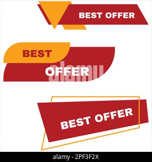 Bestes Angebot. Sonderangebot. Große Auswahl. Verkauf. Sammlung des Banners für beste Angebote. Banner für das beste Angebot Stock Vektor