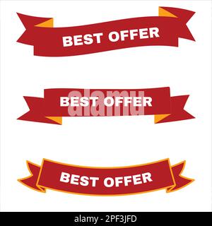 Bestes Angebot. Sonderangebot. Große Auswahl. Verkauf. Sammlung des Banners für beste Angebote. Banner für das beste Angebot Stock Vektor
