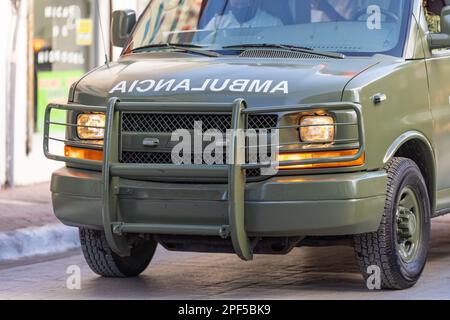 Matamoros, Tamaulipas, Mexiko - 16. September 2022: Desfile 16 de Septiembre, mexikanischer Militärdienst Stockfoto