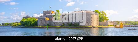 Festung Vaxholm an einem sonnigen Tag, Stockholmer Archipel, Schweden Stockfoto