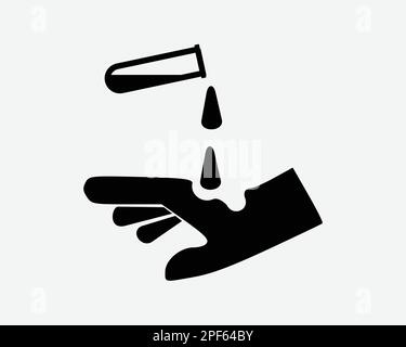 Symbol Für Korrosive Substanzen Korrosion Chemikaliengefahr Handarm Schwarz Weiß Silhouettensymbol Zeichen Grafik Clipart Bildmaterial Piktogramm Vektor Stock Vektor