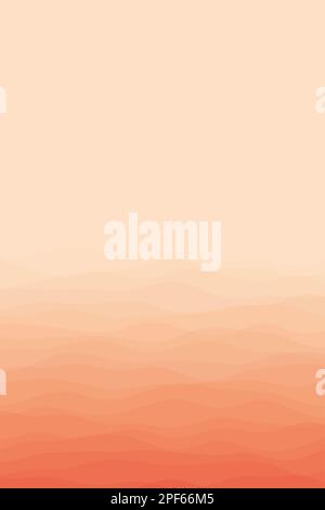 Deckblattvorlage. Seitenvorlage mit weichen Kurven in Pfirsichfarben. Kann als Banner, Flyer, Poster, Visitenkarte, Broschüre verwendet werden. Stock Vektor