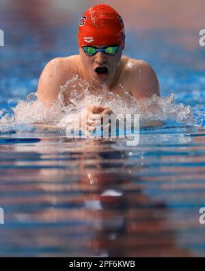 Bruce Dee aus Großbritannien in Aktion während des Männerfinales der MC 200m Individual Medley am ersten Tag der Citi para Swimming World Series in Ponds Forge, Sheffield. Stockfoto