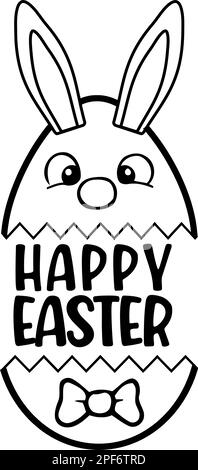 ostereierhase mit Fliege Stock Vektor