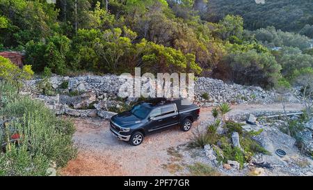 Dodge RAM Limited in Kroatien, Insel Korcula Stockfoto