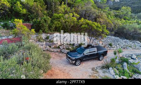 Dodge RAM Limited in Kroatien, Insel Korcula Stockfoto