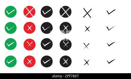 „Right False Vector Art“, „Icons“ und „Graphics“ zum kostenlosen Download Stock Vektor